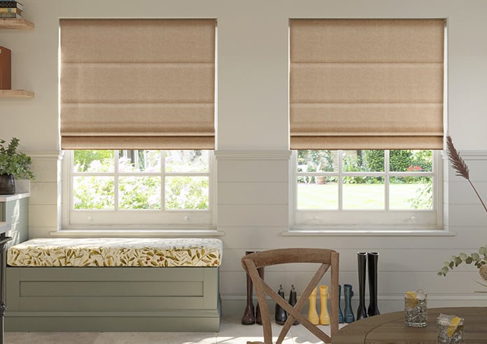 Carron, Woven Jute - Motorised Roman Blind - Image 3